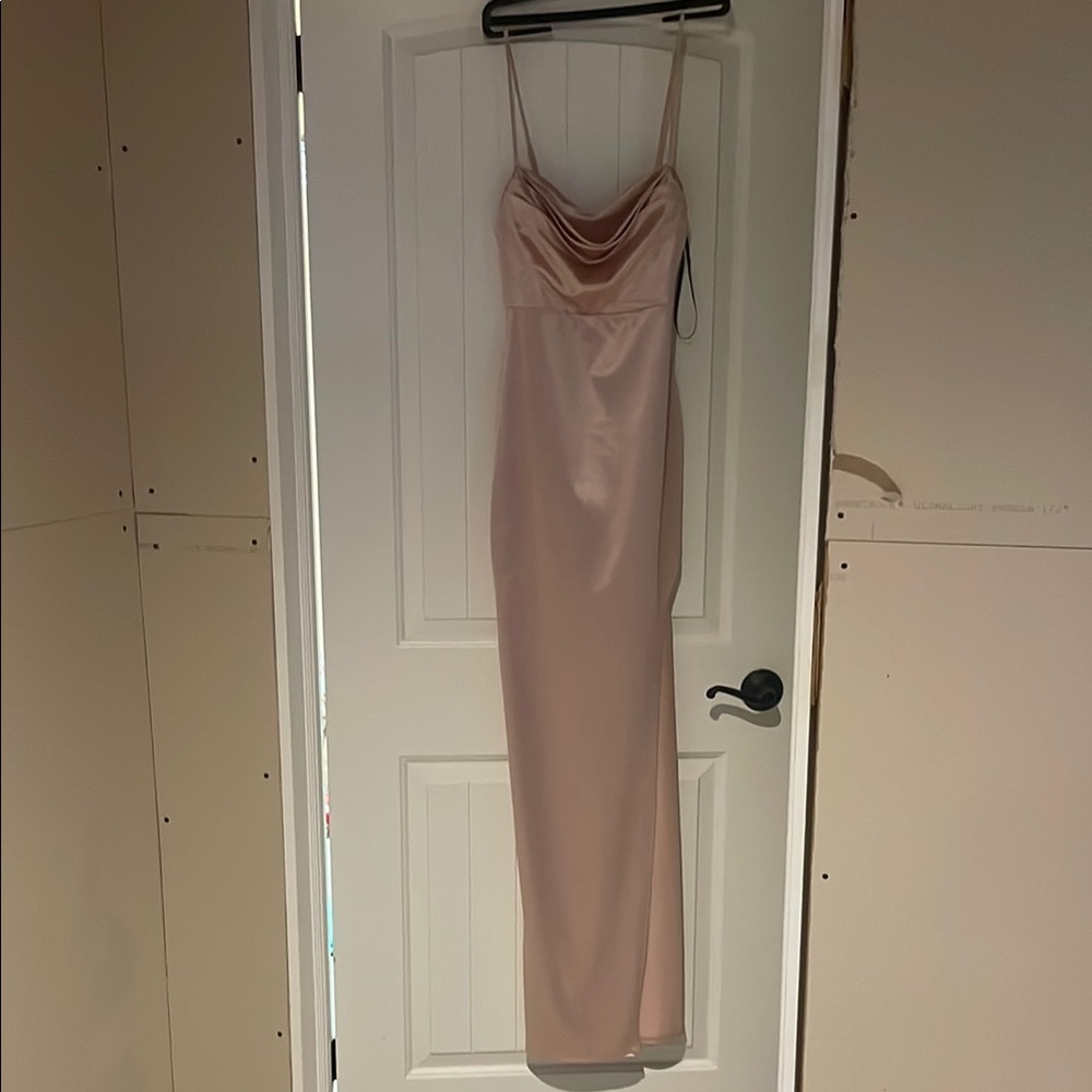 Elegant Pink Satin Dress NWT grad prom wedding size small
